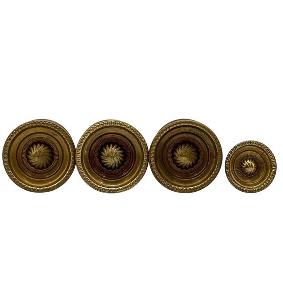 Vintage Brass Cabinet Drawer Pulls Handles Knobs Hardware Dresser Kitchen Lot - Picture 1 of 5